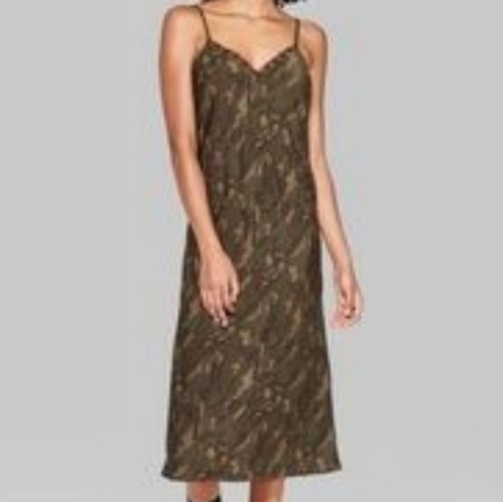 SLIP DRESS CAMO